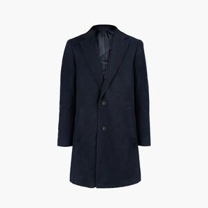 SUITSUPPLY Pure Wool Navy Overcoat Vicenza Int J4611 USA 38 Free CANALI Silk Tie